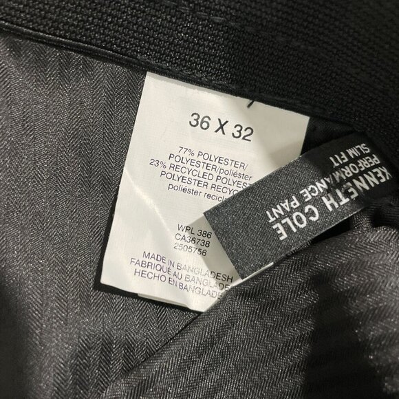 NEW Kenneth Cole Reaction Mens 36X32 Black Dress Pants Super Flex Waistband - Picture 6 of 11